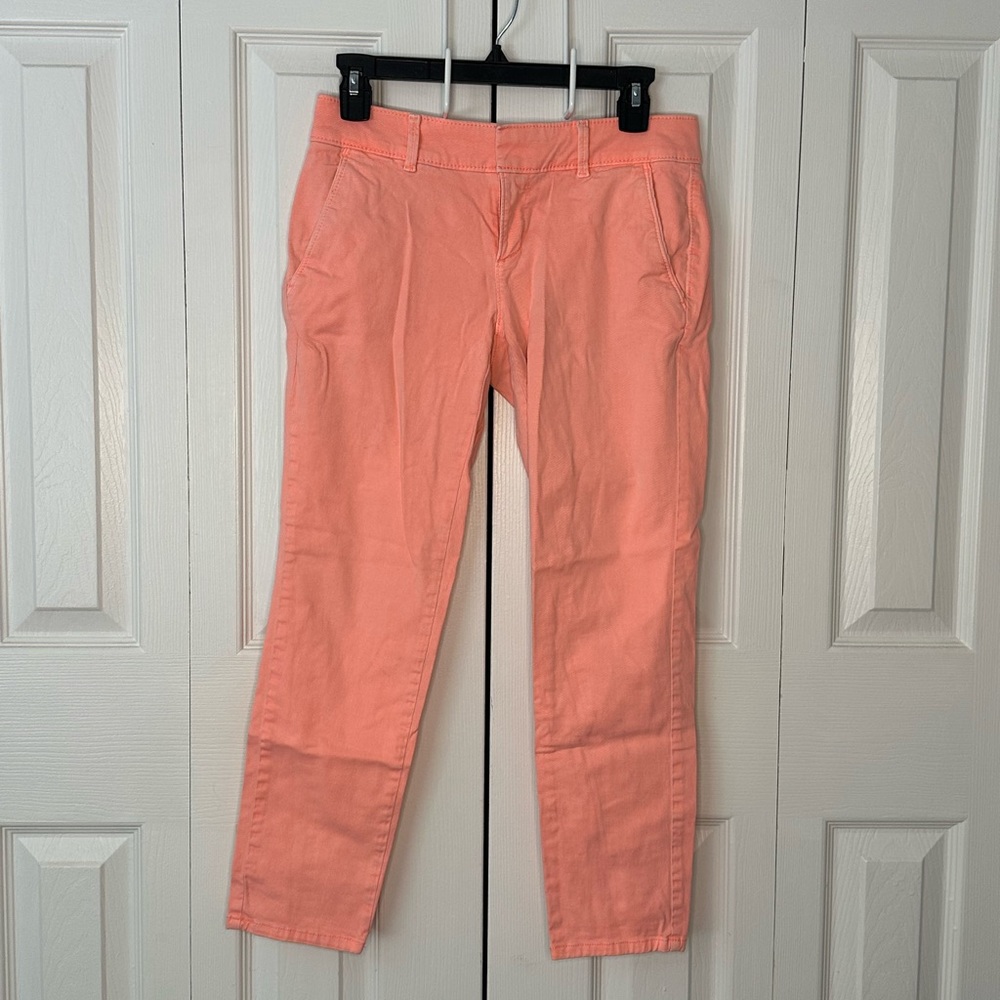 Loft Petite Peach Khaki Pants 2P